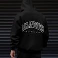 thumbnail image 2 of kpoplk Mens Hoodies Pullover Big and Tall, Men's Hooded Sweatshirts Long Sleeve Casual Waffle Knit Pullover Hoodies with Kanga Pocket(Black,S), 2 of 7