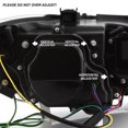 thumbnail image 3 of AKKON - For 06-08 BMW E90 3-Series 4 Dr Sedan Wagon Black Housing Factory HID Type Dual U-LED Ring Projector Headlights, 3 of 7