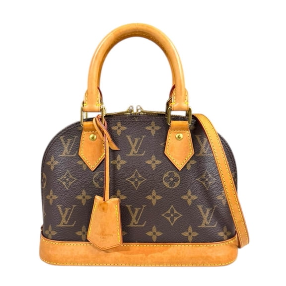 Pre-Owned Louis Vuitton Alma BB Monogram Shoulder Bag, M53152, Brown, Women's, LOUIS... (Fair)