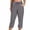 Gray, variant on biudgviw Capri Cargo Pants for Women Drawstring Waisted Cropped Pants with Pockets Lightweight Outdoor Hiking Capris Travel Pants