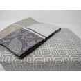 thumbnail image 3 of DaDa Bedding Jacquard Grey Floral Paisley Fitted Sheet & Pillow Case Set - Queen - 3-Pieces, 3 of 5