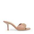 thumbnail image 2 of Steve Madden Thai Slip On Cushioned Tan Leather Square Toe Kitten Heeled Sandal (8.5, TAN LEAT), 2 of 6