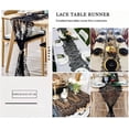 thumbnail image 5 of Lace Table Runner Black 13x120 Vintage Floral Lace Table Cloth Runner Embroidered Lace Fabric Table Runners for Weddings Thanksgiving Table Runner Rustic Party Decor, 5 of 6