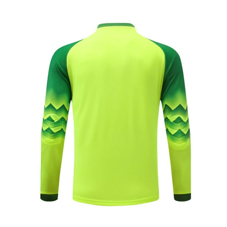 inhzoy Kids Youth Padded Goalkeeper Jersey Football Long Sleeve