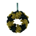 thumbnail image 2 of ShaoXinWan Velvet Bow Christmas Wreath with Hanging Ribbon, 2 Sizes Red Green Luxury Winter Front Door Garland, Soft Flocked Bow Wreath for Wall Mantel Xmas Decor, 2 of 8