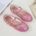 thumbnail image 5 of Otqutp Casual Baby Girls Shoes Flower Girls Dress Shoes Toddler Kids Wedding Party Low Heel Mary Jane Shoes Glitter Flat Shoes for 2 to 13 Years, 5 of 6