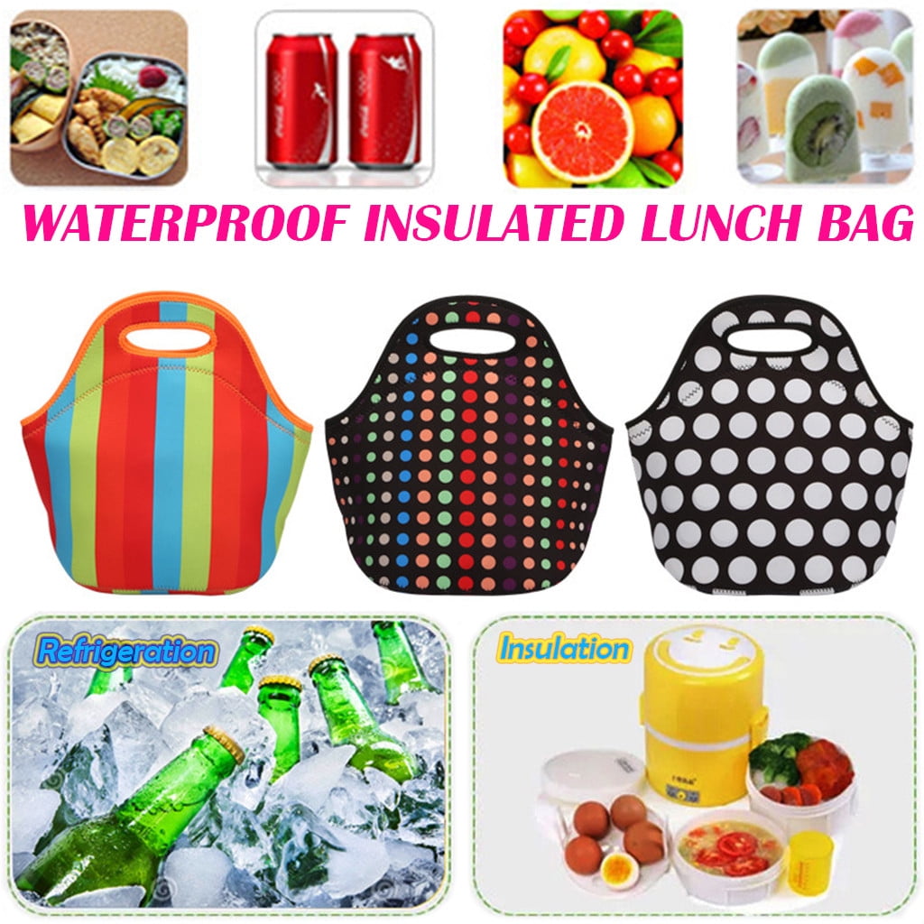 Insulated Neoprene Lunch Tote Box Picnic Bag Cooler Storage for Adults & Kids 