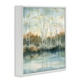 thumbnail image 3 of Stupell Industries Birch Tree Reflections Quaint Lake Clearing Landscape Painting White Framed Art Print Wall Art, Design by Carol Robinson, 3 of 5