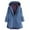Blue, variant on IROINNID Women's Mid-Long Hoodie Shearing Jacket Solid Color Long Sleeve Long Tunic Coats Winter Cotton Jackets Knitted Casual Zip Up Oversized Sweatshirt, Black