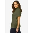 thumbnail image 3 of Jessica London Women's Plus Size Short Sleeve Mock Neck, 3 of 4
