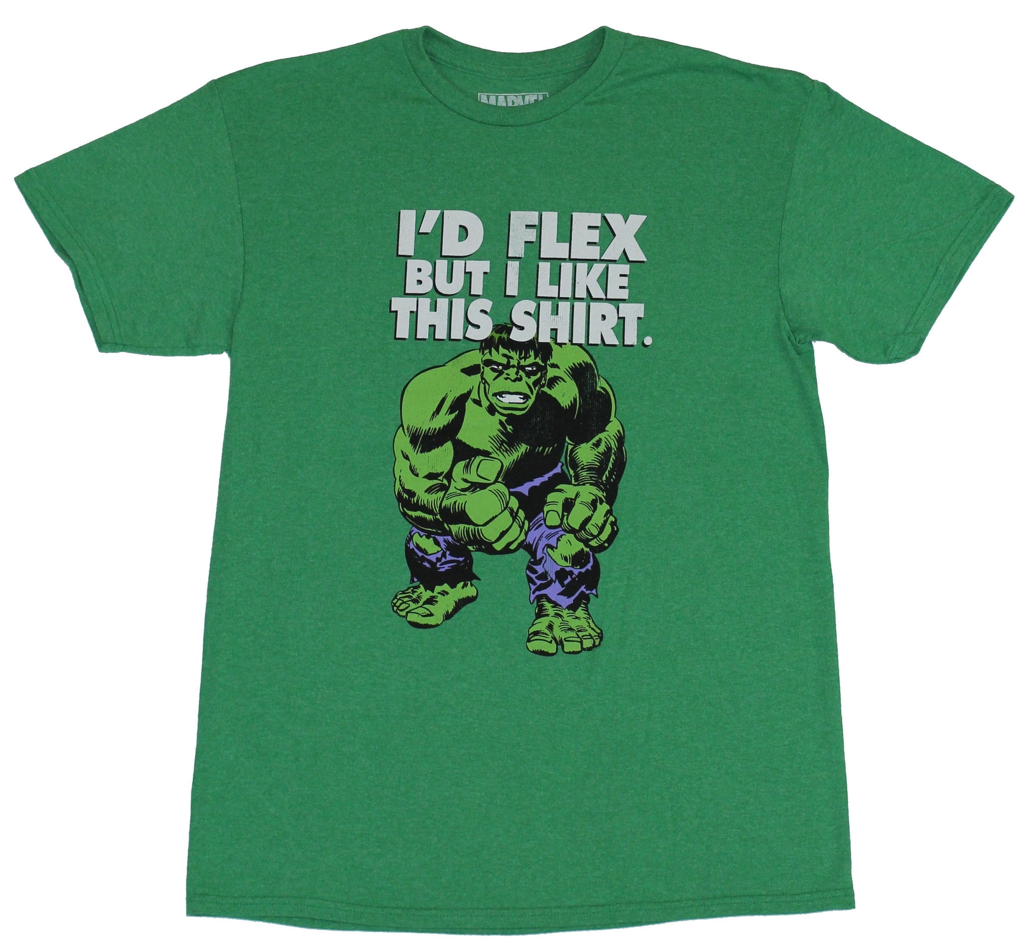Officially Licensed Marvel Comics The Hulk I´d Flex But I Like This Mens Tshirt 