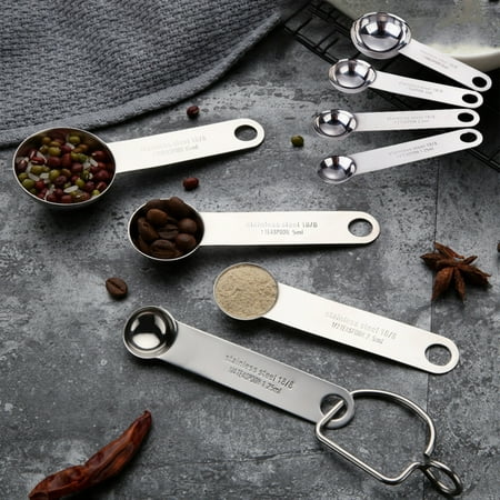 

Clinaoy 1Pc/1 Set Measuring Spoon Polished Surface Rustproof Corrosion Resistant Food Grade with Scale Mark Comfortable Grip Powder Measuring Tablespoon Kitchen Supplies