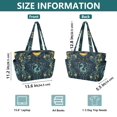 thumbnail image 4 of FORMRS Tote Bag for Women Quilted Large Capacity Travel Work Carry On Shoulder Handbag, Green Dragon Flowers, 4 of 7