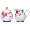 thumbnail image 1 of AWHOME Ensemble de Crème et Sucre pour Café et Thé Rouge Floral Peint Porcelaine Classique, 1 of 1