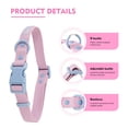 thumbnail image 6 of Wolfone Waterproof Dog Collar with Quick Release Buckle， Cute Adjustable Collar for Dogs Comfort Sturdy Durable Odor Proof Easy Care（Sweet Lilac 37.5-55cm）, 6 of 7