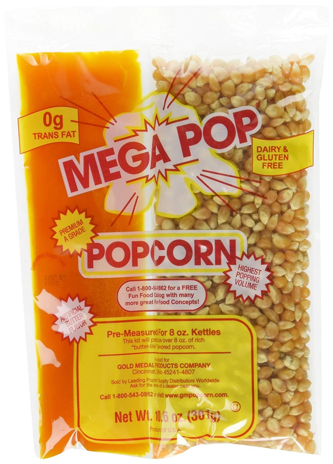 Gold Medal MegaPop All in One Popcorn Packets 10.6 oz. 