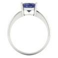 thumbnail image 4 of 2.5ct oval cut blue tanzanite 18k white gold Bridal Wedding Engagement Promise Anniversary Ring for Women size 7.25, 4 of 7