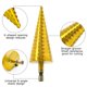 thumbnail image 1 of Juego de brocas escalonadas HSS de 3 piezas con revestimiento de titanio, vástago hexagonal universal, 4 mm-12/20/32 mm con bolsa de nylon para plástico, PVC, madera, metal, aluminio, cobre LingWen 9024715785565, 1 of 1