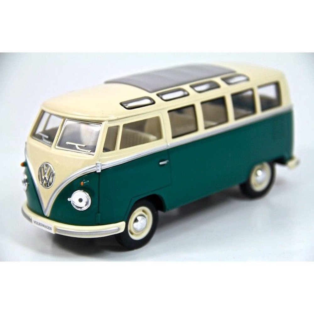 7" Kinsmart 1962 VW Volkswagen Bus Diecast Model Toy Car Van 124 Green