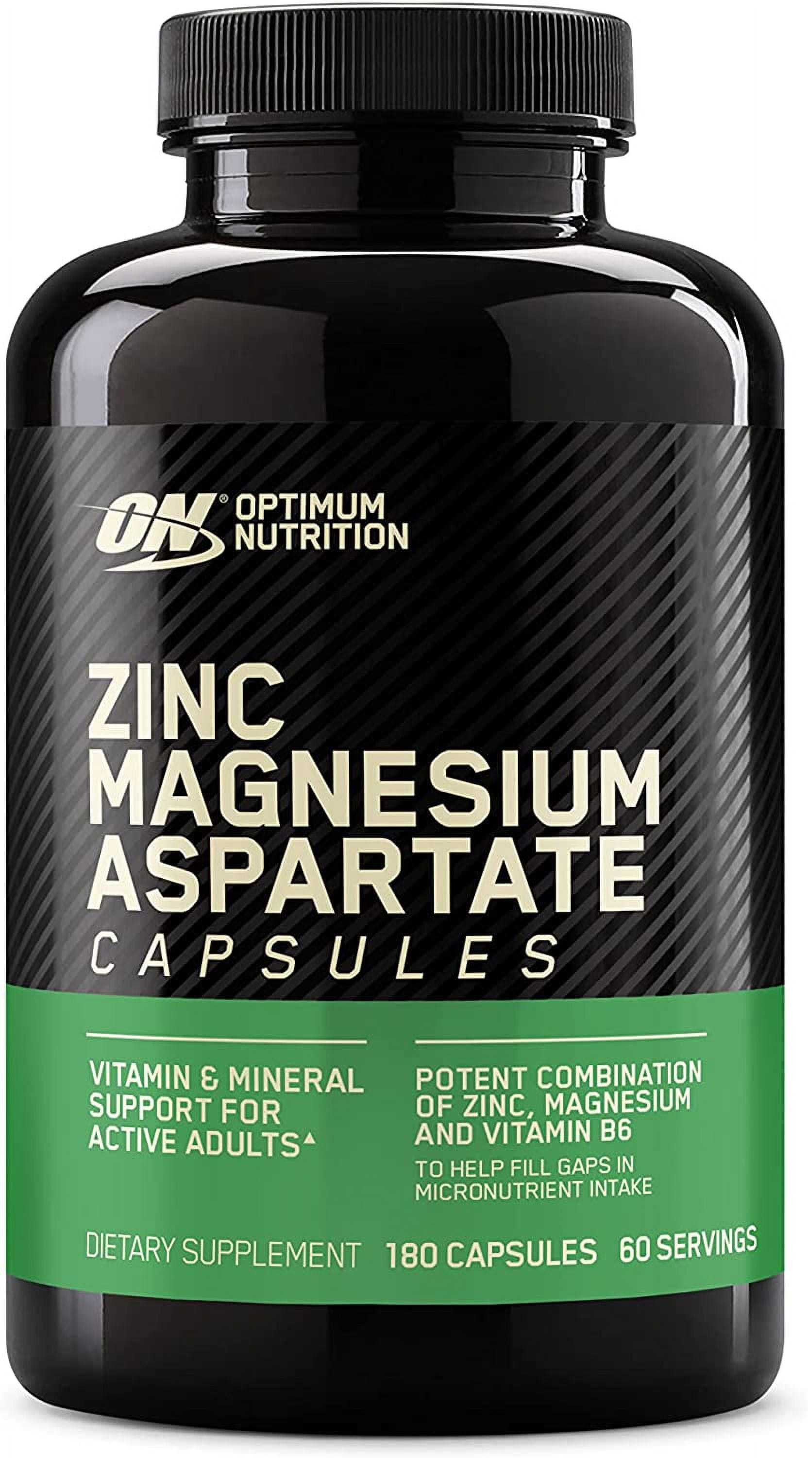 Optimum Nutrition, Zinc Magnesium Aspartate Vitamin, 180 Count