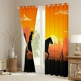thumbnail image 3 of Castle Fairy Adults Female Men Southwestern Cowboy Blackout Curtains Set of 2 (52x84 Each),Vintage Desert Sunset Window Curtains,Western Exotic Style Curtains and Drapes,Ultra Soft Home Decor, 3 of 6