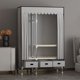 thumbnail image 2 of New Simple Cloth Wardrobe Steel Tube Modern Simple Metal Wardrobe Women's Bedroom Rental Room Long Closet My Lux Decor Round, 2 of 14