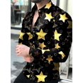 thumbnail image 1 of Camisas hawaianas deslumbrantes, camisas de moda para hombre, blusas playeras de manga larga, ropa para hombre, camisas casuales de un solo pecho, camisas para hombre, 1 of 6