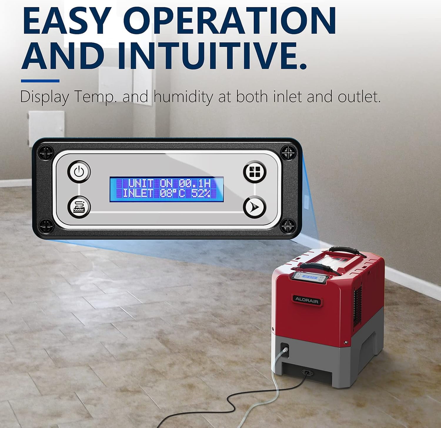 ALORAIR Storm LGR Extreme Smart WiFi Commercial dehumidifiers with Pump, 180 PPD at AHAM, 5 Years Limited Warranty, cETL Listed, Memory Starting, Water Damage Restoration, Crawlspace and Basement