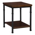 thumbnail image 1 of Linon Austin Table d'Appoint Rustique Robuste avec Étagères en Bois et Cadre en Métal Noir, 1 of 15