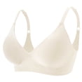 thumbnail image 2 of Delliss Women's Wireless Bras T-Shirts Thin Strap Bra White L, 2 of 4