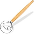 thumbnail image 1 of IPOHVUG Danish Dough Whisk - Bread Whisk with Stainless Steel Dough Hook - Traditional Dutch Whisk - Dough Mixer Hand Tool and Sourdough Bread Making Tools and Supplies, 1 of 7