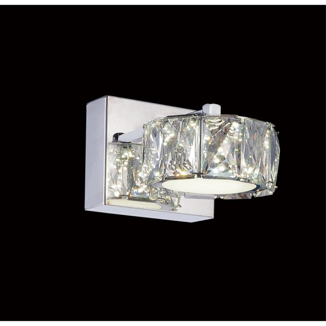 CWI Lighting Milan Collection LED Bathroom Sconce Chrome Finish
