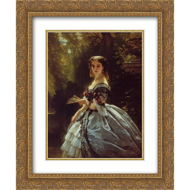 Franz Xaver Winterhalter 2x Matted 20x24 Gold Ornate Framed Art Print