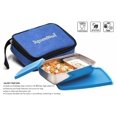 thumbnail image 4 of Stainless Steel Compact Small Steel Lunch Box With Bag - Blue, 150ml+550ml | Two Compartments With Airtight Lid - Leak Resistant, Microwave Safe, 4 of 4