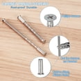 thumbnail image 3 of Tornillos para manijas de gabinete Uxcell, tornillos de ruptura, cabeza plana con ranura de corte, pernos articulados, manguito para cajón de puerta M4x110 10, 3 of 7