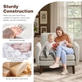 thumbnail image 4 of JULY'S SONG Oversized Accent Chair, Mid Century Modern Arm Chairs in Living Room, Soft Linen Fabric Reading Chair for Bedroom, Upholstered Comfy Chair-Oatmeal, 4 of 12