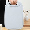 thumbnail image 5 of AuroraX Plastic Cutting Board with Grip Juice Grooves Large Non Toxic Cutting Board for Kitchen Durable Easy Clean Blue Chopping Boards for Meat Vegetables Fruits Cheese Knife Friendly, 5 of 6