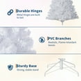 thumbnail image 5 of ChaoLink 6FT Pre-Lit White Christmas Tree, Artificial Holiday Xmas Tree for Home, Office, Party Decoration w/250 Warm White Led Lights &288 Branch Tips Sturdy Stand,Easy Assembly, 5 of 8