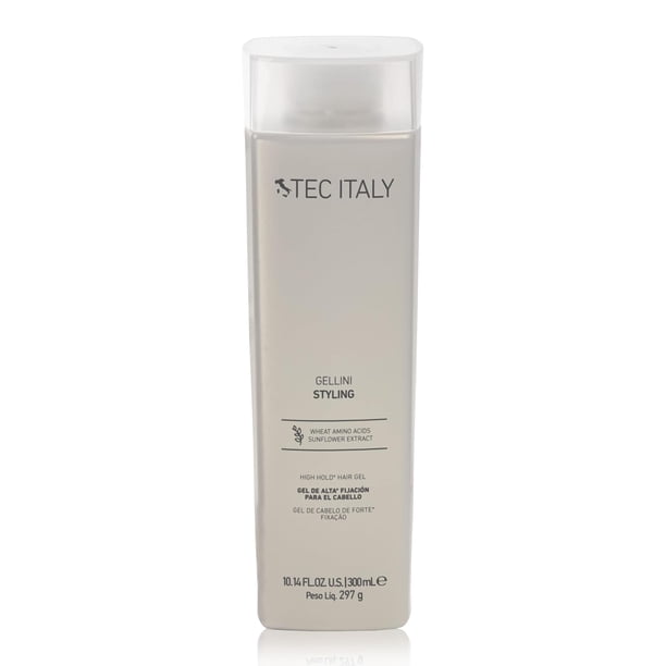 TEC ITALY Gelliny Gel de Alta Fijación 300 ml | Gel Capilar para Crear Estilos con Efecto Húmedo | No Deja Residuos, Fácil de Eliminar, Mejora Apariencia y Definici&am