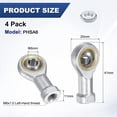 thumbnail image 3 of Uxcell 4-Pack PHSA6 Rod End Bearing, M6*1.0 Left Thread Female Thread Steel Joint Rod Ends W Jam Nuts, 3 of 7