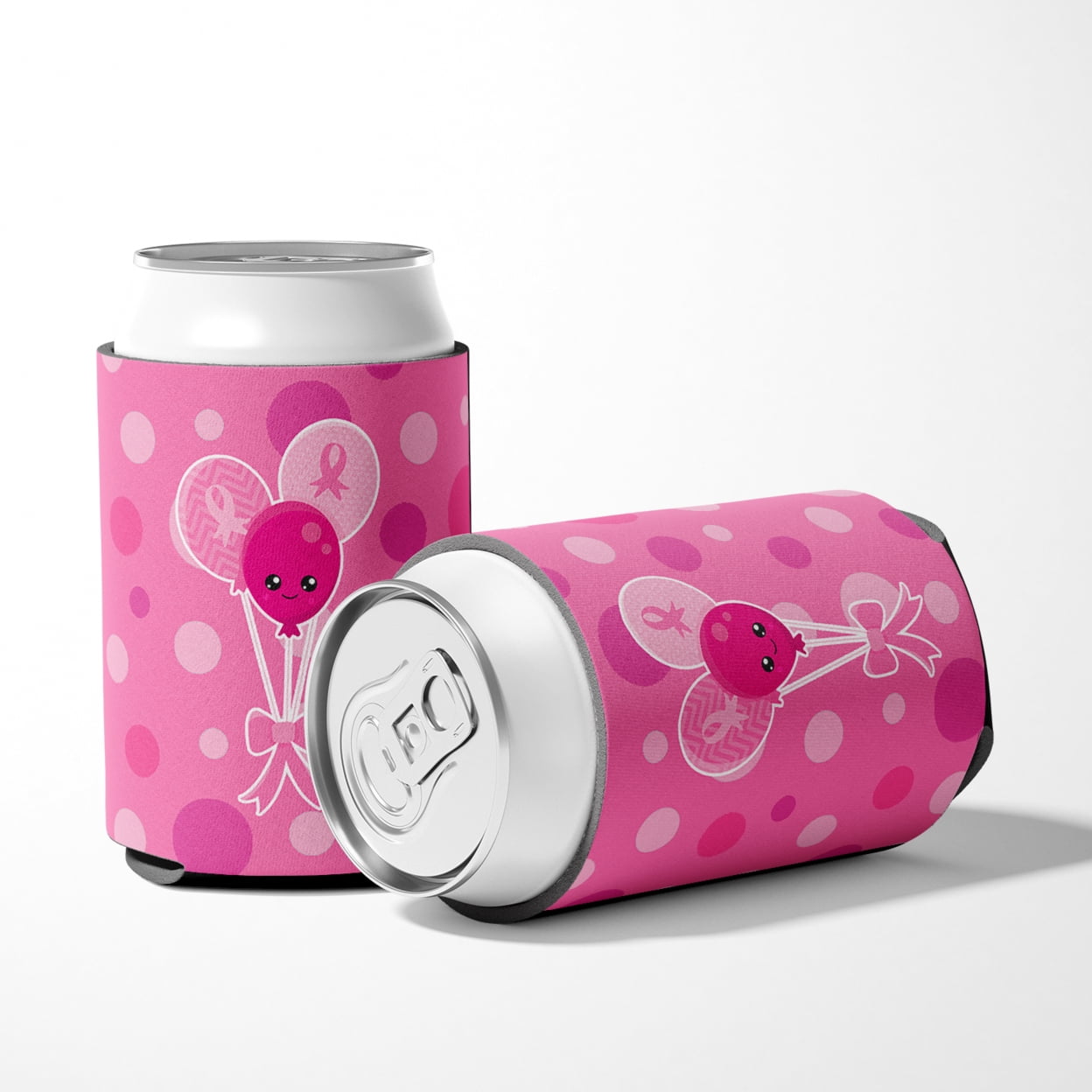 Breast Cancer Awareness Ribbon Balloons Can or Bottle Hugger