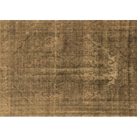 Ahgly Company Indoor Rectangle Oriental Brown Industrial Area Rugs, 7' x 10'