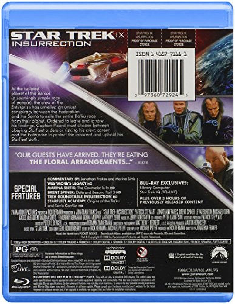 Star Trek IX: Insurrection (Blu-ray), Paramount, Sci-Fi & Fantasy - image 2 of 3