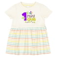 thumbnail image 3 of Inktastic My 1st Mardi Gras with Dots Girls Baby Dress, 3 of 5
