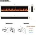 thumbnail image 3 of cooboom 70'' Electric Fireplace with Ultra-Thin Inserts, Narrow Frame, Wall Mounted and Recessed Design, Log  and Crystal., 3 of 8