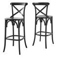 thumbnail image 6 of Bar Stool Chair Barstool, Black, Wood, Pub Cafe Bistro Dining Kitchen Hospitality Restaurant, Modern Contemporary HB33828, 6 of 11