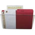 thumbnail image 3 of Storex Letter-size Wall Pocket, Plastic File Organizer, Clear, 1-Pack, 3 of 10