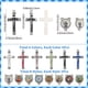 thumbnail image 2 of 1 caja de 48 dijes de rosario de 14 estilos, dijes de medalla central, colgantes de rosario de crucifijo de Pascua vintage de plata al por mayor, 2 of 5