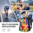 thumbnail image 6 of Balery Colorful Plastic Blocks Pattern Backpack for Men and Women - Durable 600D Oxford Cloth -Large Capacity, Water-Resistant School, Travel, and Hiking Bag, 6 of 7