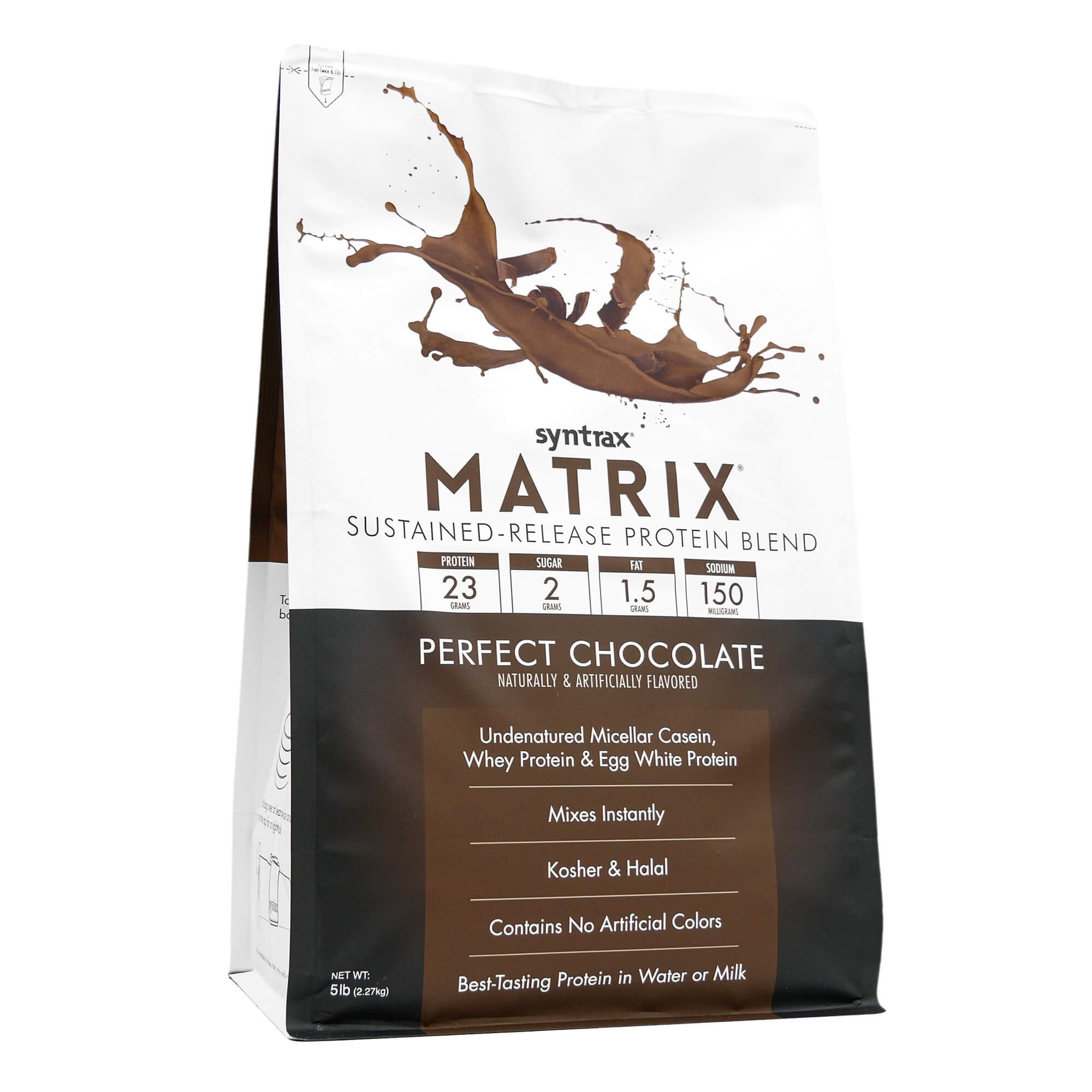 Syntrax Matrix Perfect Chocolate Sustained‑Release Protein Powder Blend 5 lb